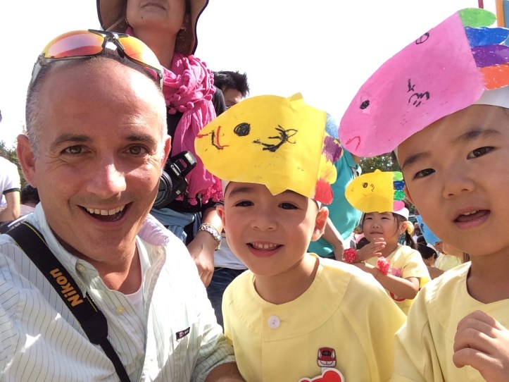 Just before his big dance number.